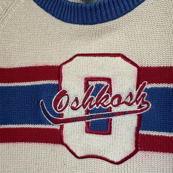 Vintage OshKosh b’ Gosh boys knit hockey crewneck sweater - Picture 7 of 8